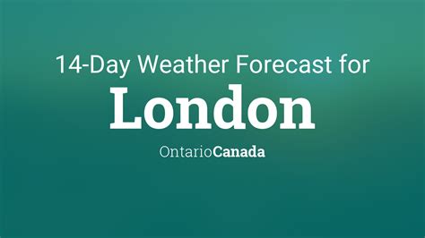 14 day forecast london ontario